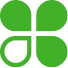 Clover Logo - Green four leave clover